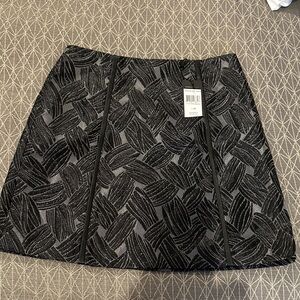 BCBGMaxAzria Black and Gray Textured Mini Skirt